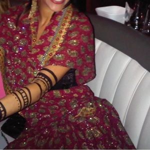 Beautiful, authentic Indian skirt with matching sari